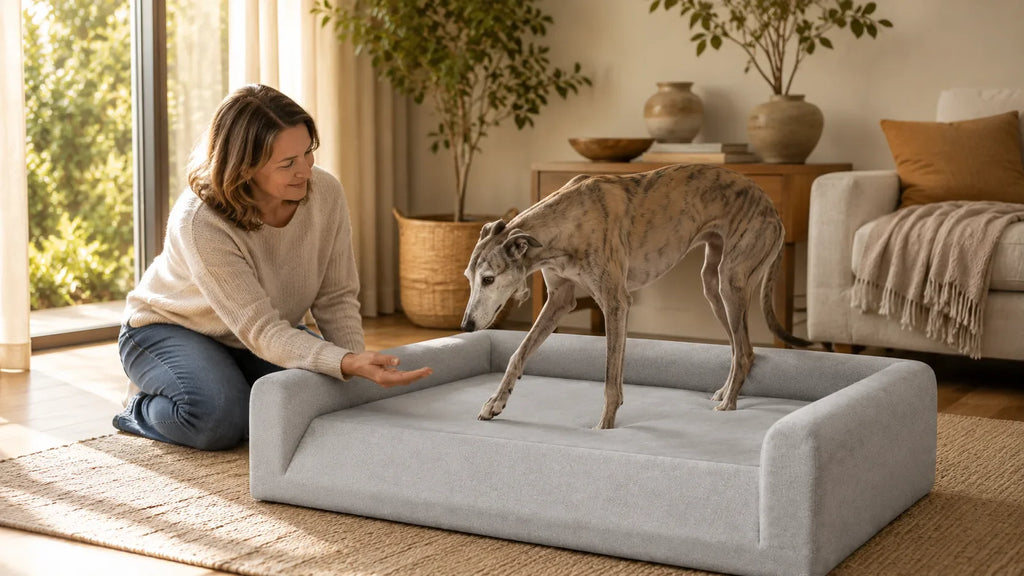 How to Help a Senior Dog Adjust to a New Bed