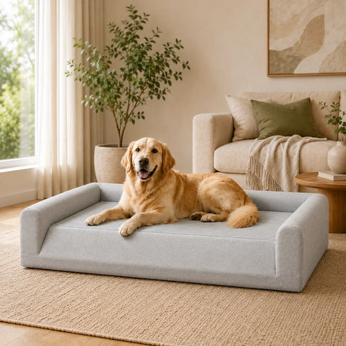 Furlio orthopedic dog bed with 3-sided bolsters